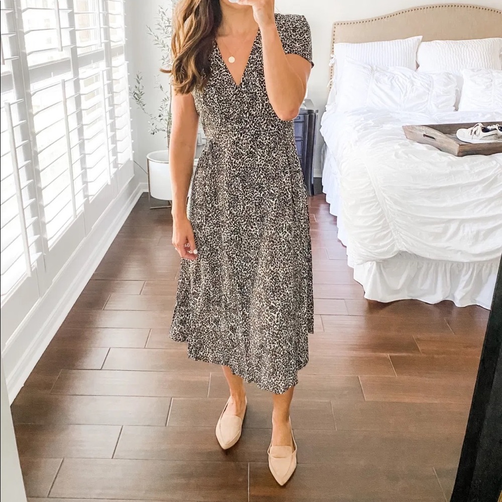 Leopard Print Wrap Dress